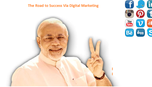 This time, MODI and his marketing, online. Hey, That rhymed!