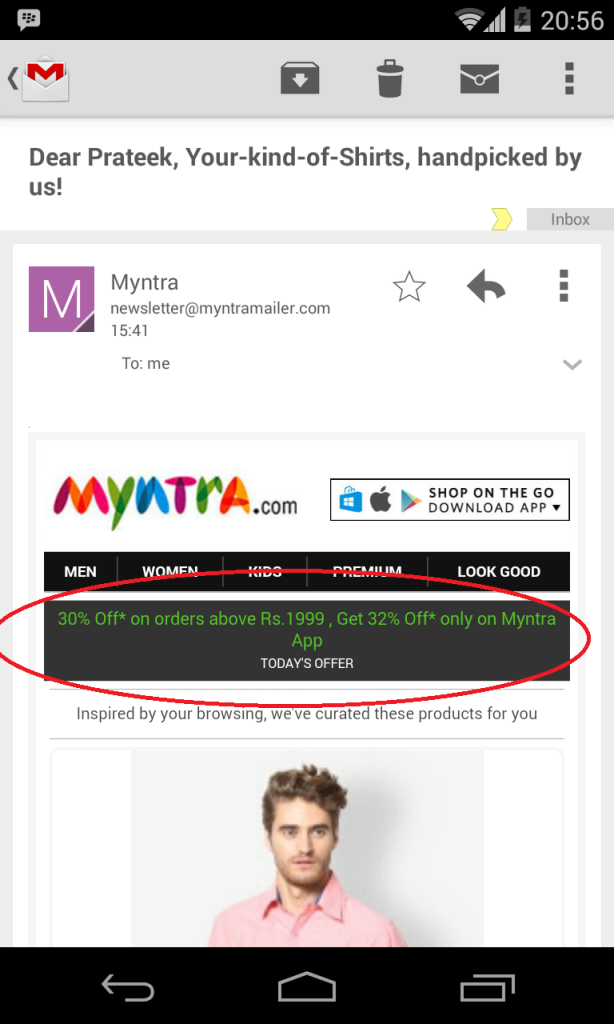 myntra app promotion